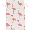 Bild 2 von Beutel Flamingo weiß-rosa 30x20cm
