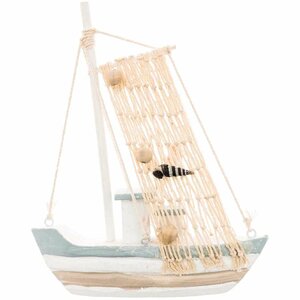 Fischerboot 19,5x15,5cm Holz