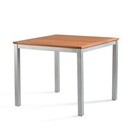 Bild 1 von METRO Professional Bistrotisch Lynx, quadratisch, Aluminium / Eukalyptus, 90 x 90 x 74 cm, braun / grau