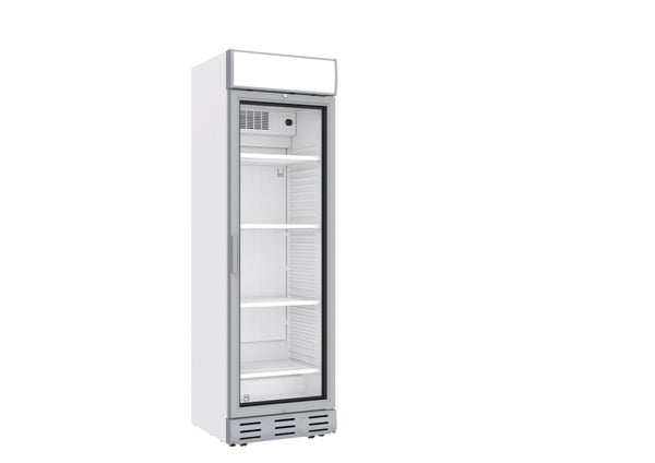 Bild 1 von METRO Professional Glastürkühlschrank / Kühlvitrine GSC5350,  Glas / Metall, 59.5 x 62.4 x 200 cm, 362 L, Lüfterunterstützte Kühlung, 4 Rollen, weiß