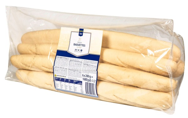 Bild 1 von METRO Chef Baguette Hell 6 x 280 g (1,68 kg)