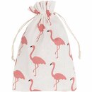 Bild 1 von Beutel Flamingo weiß-rosa 30x20cm