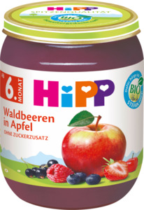 Hipp Früchte Waldbeeren in Apfel ab dem 6. Monat