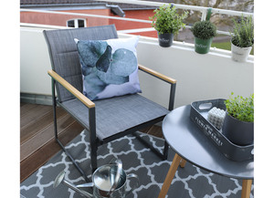 Outdoor-Loungesessel aus Metall mit Textilbespannung 2er-Set