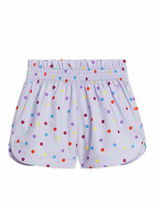 Bild 1 von Arket Paperbag-Shorts aus Baumwolle Fliederfarben/mehrfarbig in Größe 134. Farbe: Lilac/multi