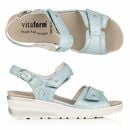 Bild 1 von VITAFORM Damen-Sandalette Lackleder Kroko-Optik Keilsohle