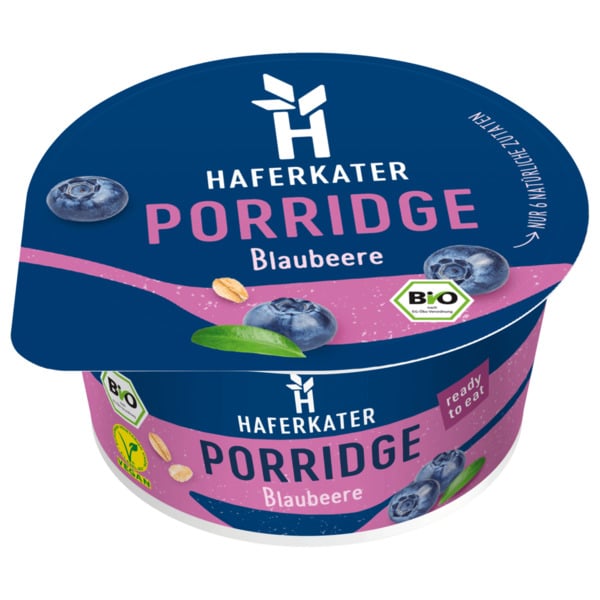 Bild 1 von Haferkater Bio Porridge Blaubeere vegan 180g