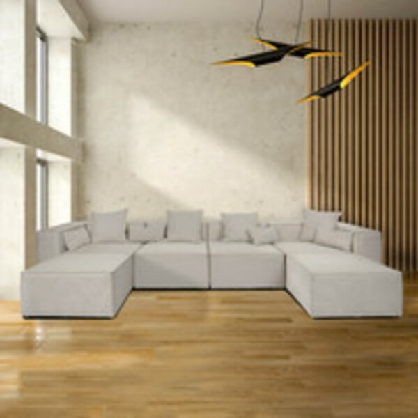 Bild 1 von HOME DELUXE Modulares Sofa VERONA - XXL hellgrau