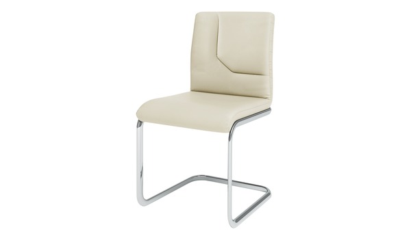Bild 1 von JOOP! Leder-Schwingstuhl  Straps creme Maße (cm): B: 48 H: 92 T: 57 Stühle