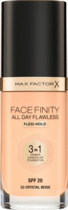 MAX FACTOR Foundation Flawless 3in1, 33 Chrystal Beige, LSF 20