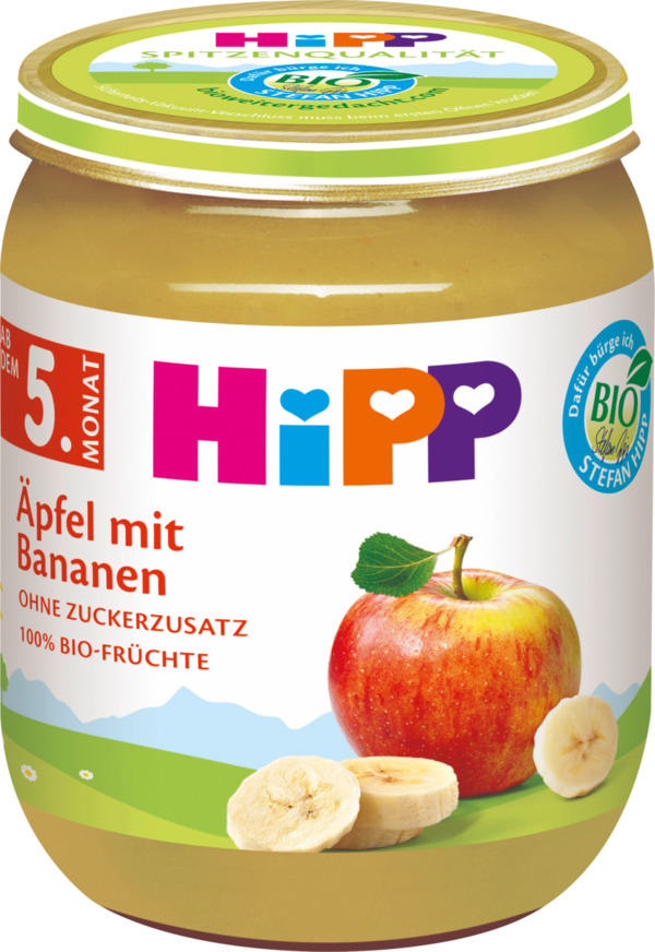Bild 1 von Hipp Früchte Äpfel mit Bananen nach dem 4. Monat