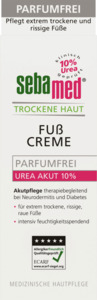 sebamed Fußcreme trockene Haut parfumfrei 10 % Urea  Akut