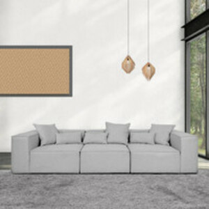 HOME DELUXE Modulares Sofa VERONA - M hellgrau