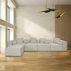 HOME DELUXE Modulares Sofa VERONA - XL hellgrau