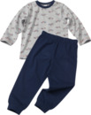Bild 1 von PUSBLU Kinder Schlafanzug, Gr. 104, mit Bio-Baumwolle, grau, blau