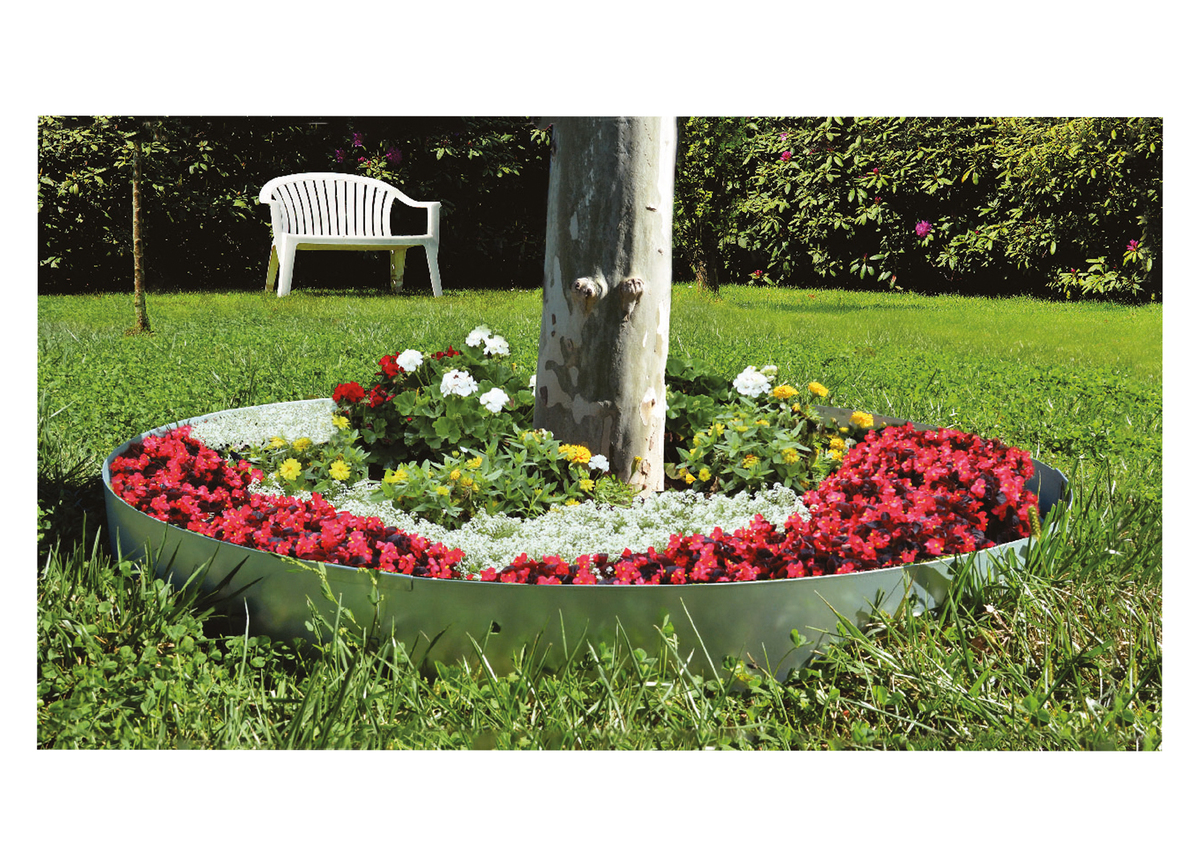 Bild 2 von Rasenkanten-Set verzinkt 118x13cm 4-teilig