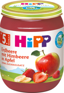 Hipp Früchte Erdbeere mit Himbeere in Apfel nach dem 4. Monat/ab dem 5. Monat
