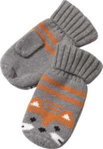 PUSBLU Baby Handschuhe, Gr. 1, mit Baumwolle, grau