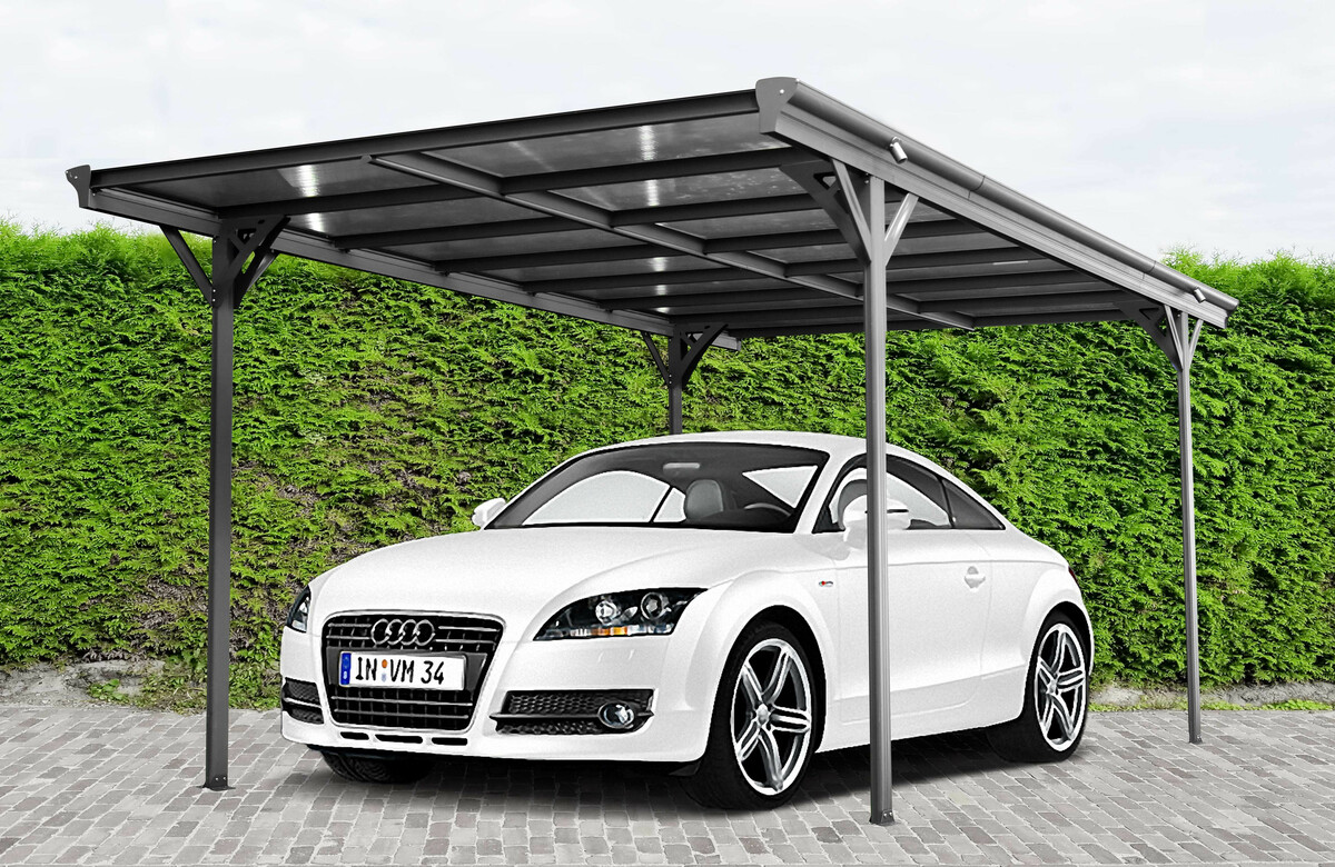 Bild 2 von Powertec Garden Design Carport - Anthrazit, ca. 503 x 305 x 232/217cm