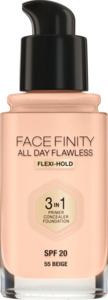 MAX FACTOR Foundation  All Day Flawless 3in1, 55 Beige, LSF 20
