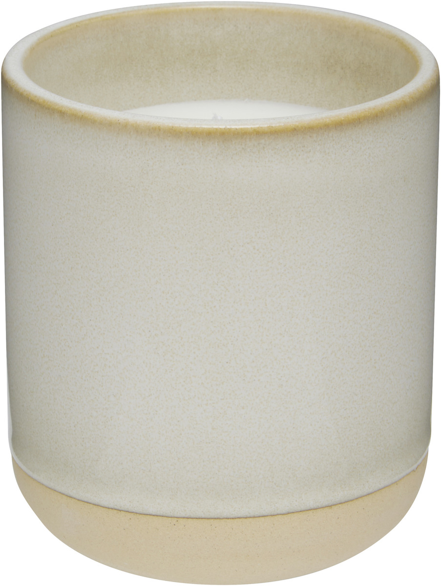 Bild 2 von IDEENWELT Kerze im Keramikgefäß mit Samen Taupe