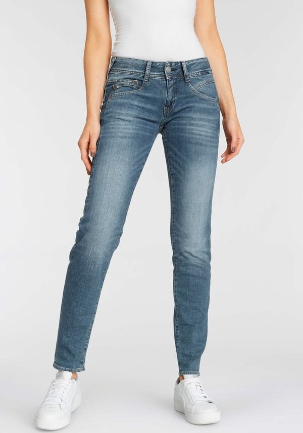 Bild 1 von Herrlicher Slim-fit-Jeans GINA RECYCLED DENIM mit seitlichem Keileinsatz