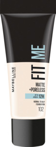 Maybelline New York Fit Me! Matte + Poreless Make-Up Nr. 102 Fair Ivory