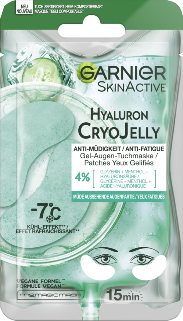 Bild 1 von Garnier Hyaluron Cryo Jelly Anti-Müdigkeit Gel-Augen-Tuchmaske