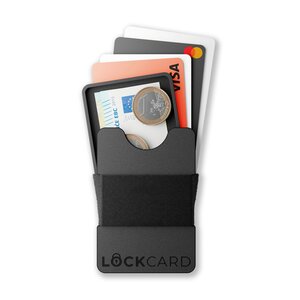 Lockcard Wallet -versch. Ausführungen- 4-tlg. schwarz