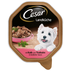 Cesar Hundefutter Landküche Mini Filets in Soße Kalb+Truthahn 150g