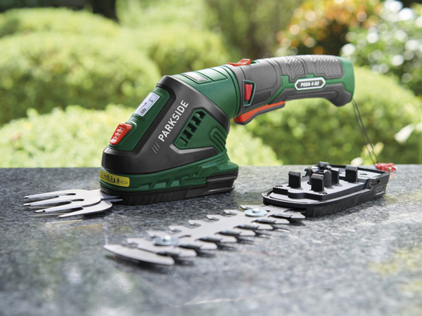 Bild 2 von PARKSIDE® 4 V Akku-Gras und Strauchschere »PGSA 4 A2«, um 180° drehbarer Softgriff