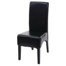 Bild 1 von Esszimmerstuhl Crotone, Küchenstuhl Stuhl, Leder ~ schwarz, dunkle Beine