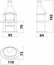 Bild 2 von WELLFIRE Grillkamin Duna Colora, BxTxH: 110x73x192 cm