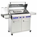 Bild 2 von TAINO Gasgrill PLATINUM 6+2, Gasgrill mit Abdeckhaube, Gasdruckminderer und Gasschlauch, Piezozündung, Grillfläche: 92x42 cm, Sear-Brenner bis 800°C