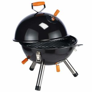 DOTMALL Holzkohlegrill Standgrill BBQ Grill mit Deckel, Camping Holzkohle-Grill Tischgrill