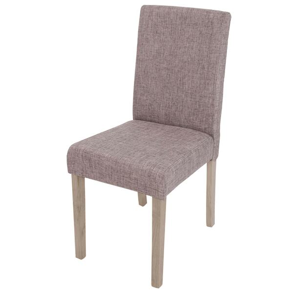 Bild 1 von Esszimmerstuhl Littau, Küchenstuhl Stuhl, Stoff/Textil ~ grau, braune Beine