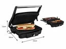 Bild 3 von Tristar Kontaktgrill, 1500 W, Elektro Kontaktgrill mit Grillzange Low fat Indoorgrill Panini Multigrill Snackmaker Tischgrill 2000Watt