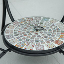 Bild 3 von Outsunny Feuertisch Gartentisch mit Feuerschale Metall Fliese 75 x 75x 60 cm