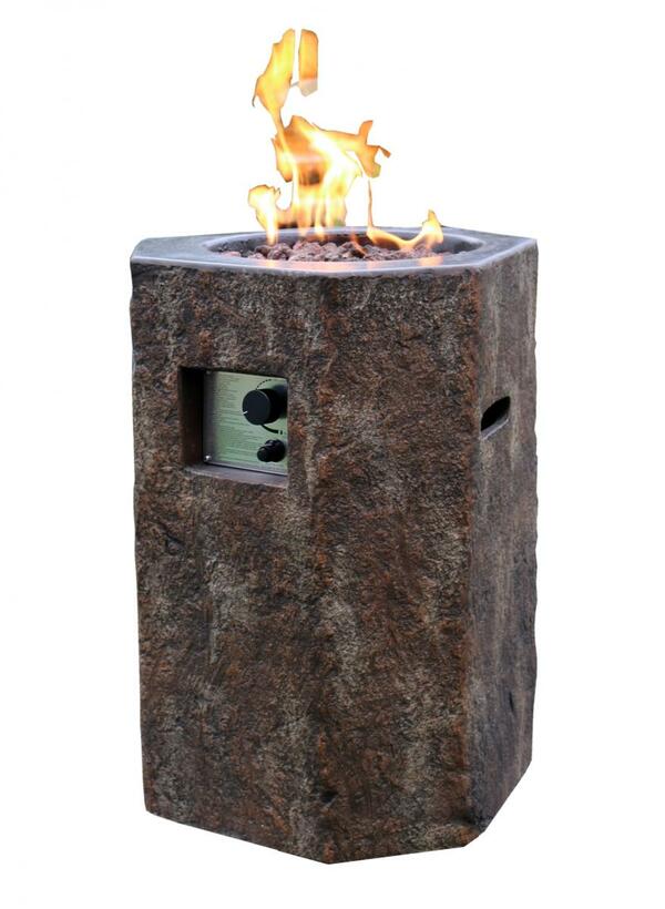 Bild 1 von Modeno Gas Feuerstelle Tambora in Basaltoptik aus Faserbeton