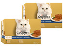 Bild 1 von Gourmet Gold Feine Pastete mit Rind, Kaninchen, Lamm und Kalb, 2 x 24 x 85 g