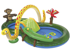Playtive Kinderplanschbecken Dschungelwelt, mit Rutsche