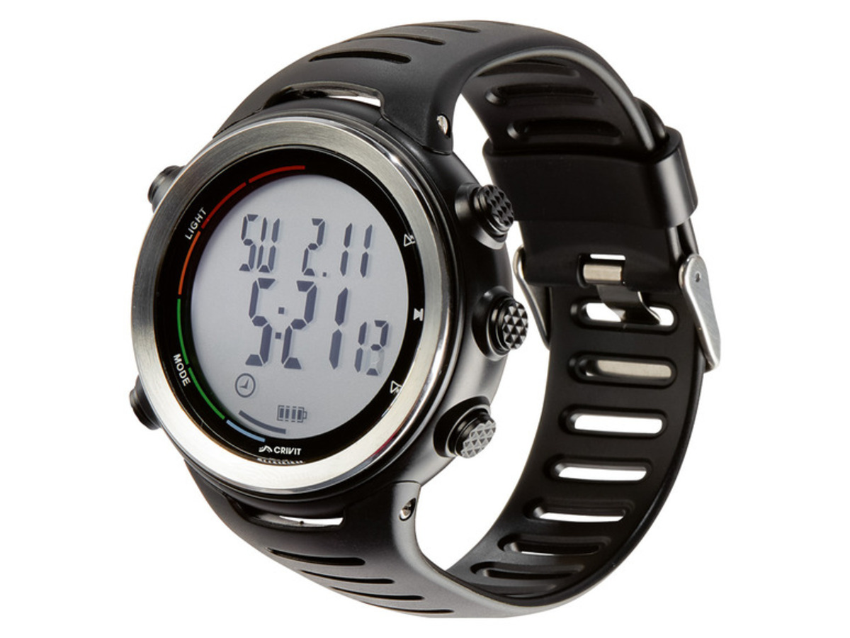 Bild 1 von CRIVIT Herzfrequenzmessuhr mit Schrittzähler