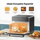 Bild 3 von Involly Heißluftfritteuse 15L, 1600,00 W, 18 in 1, Air Fryer LED-Touchscreen