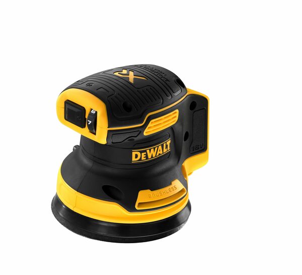 Bild 1 von DeWalt Akku-Schwingschleifer DCW210N (bürstenlos), 125mm, 8.000/12.000 min-1, 12000 U/min, (Basisversion (ohne Akku und Netzteil), Tellerschleifmaschine, Schleifmaschine Durchmesser 125mm bl 18