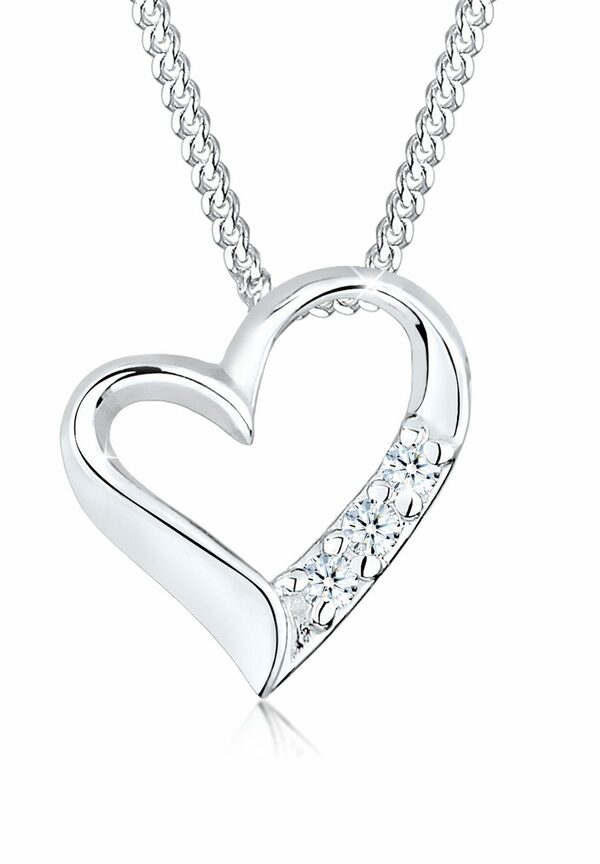 Bild 1 von Elli DIAMONDS Collierkettchen Herz Liebe Diamant (0.06 ct) 925 Silber