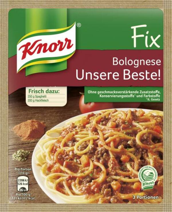 Bild 1 von Knorr Fix Bolognese Unsere Beste!