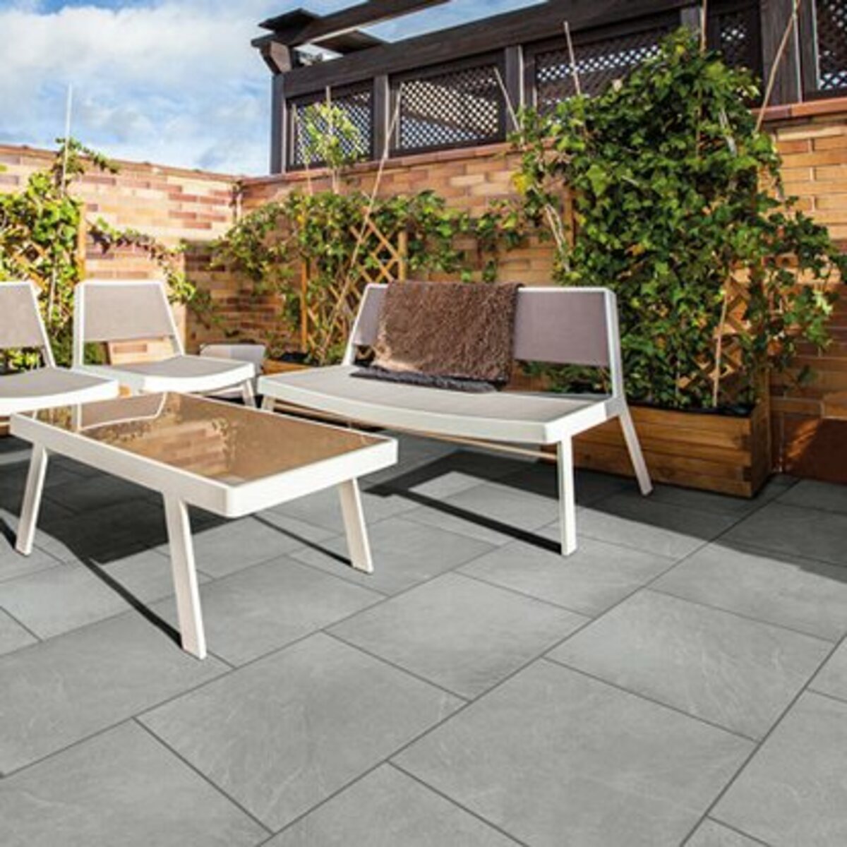 Bild 3 von Terrassenplatte Station Iron R11 Grau 60 cm x 60 cm 2 Stück