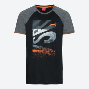 Slazenger Herren-Fitness-T-Shirt mit Kontrast-Ärmeln
