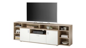 TV - Lowboard Sonoma Eiche - weiß 200 cm - PAMPLONA