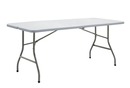 Bild 1 von METRO Professional Outdoor Banketttisch, Stahl / Polyethylen, 183 x 75 x 74.3 cm, klappbar, wetterfest, weiß